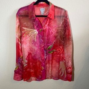 Chico’s Sheer Blouse size 2